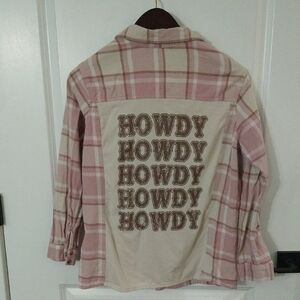 No Comment Pink Plaid Shirt